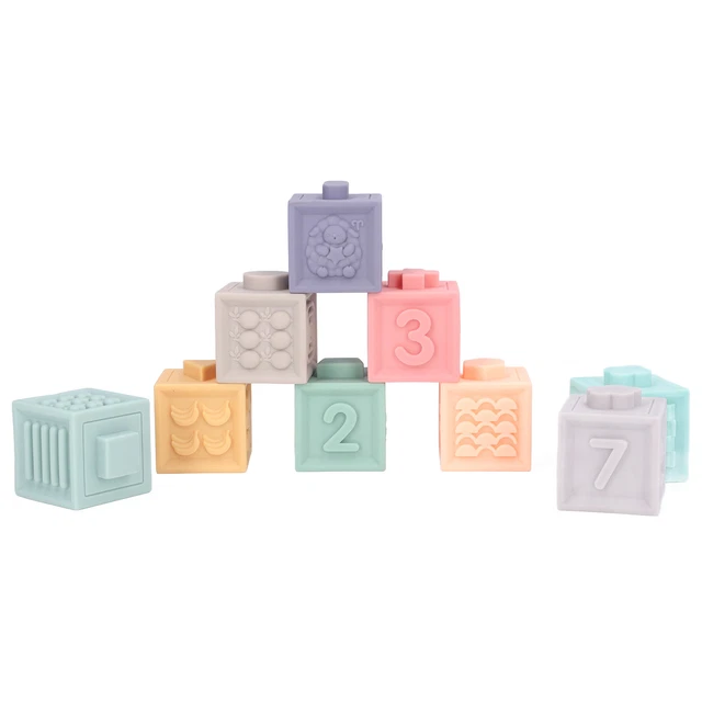 Sensory Block Stackable Numerical Compression Soft Building Blocks For Hand-Eye
