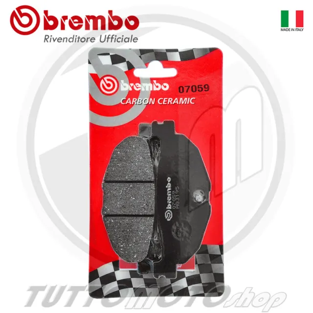 1 COPPIA PASTIGLIE FRENO BREMBO CARBON YAMAHA T-MAX 500 Abs 2008 2009 POSTERIORI