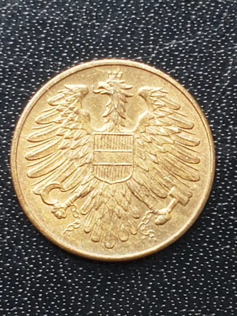 1954 Austria 20 Groschen Imperial Eagle with Austrian Shield on Breast 2