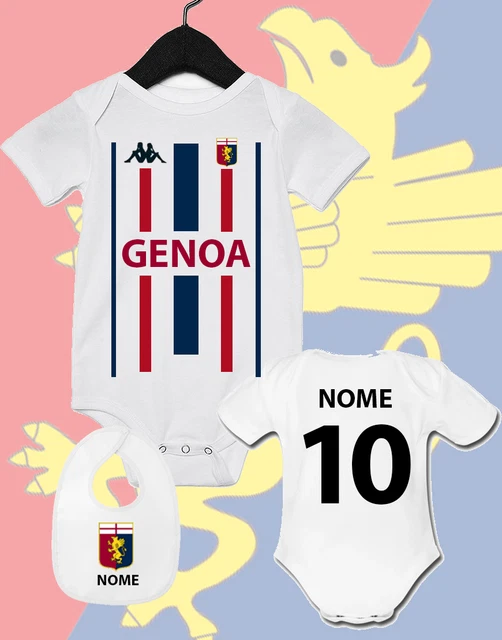 Coordinato Body Bavaglino Neonato Genoa Personalizzato Con Nome Idea Regalo