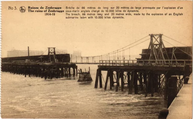 CPA Militaire, Ruines de Zeebrugge - Breche de 66 metres (278242)