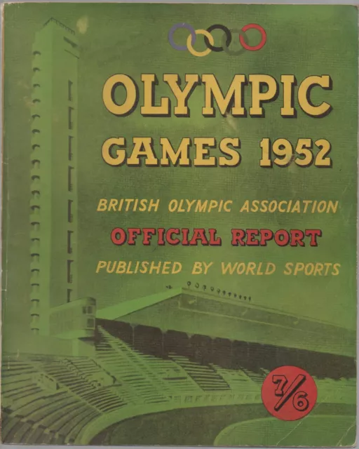 Olympic Games 1952: British Olympic Association Official Report ed by C. Bear PB