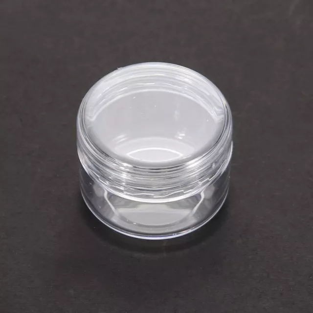 Plastic Pot Clear-Empty -3ml/5ml Screw top For Nail Art - Glitter Samples Craft