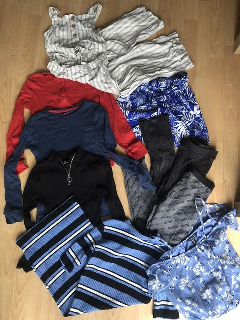 GIRLS TEEN BRANDED BUNDLE 10/11/12yrs NEW LOOK ZARA NEXT tops jumpsuit leggings