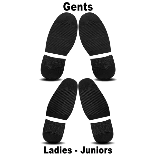 Rubber Shoe Repair Sole & Heel Stick on Soles Anti Slip Soft Mens, Ladies