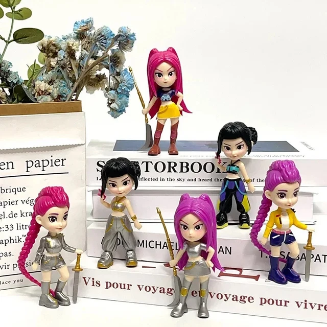 Set 6 Figurines K-Pop Demon Hunters Rumi Mira Zoey - Mini Figurines PVC Collection Fans K-Pop