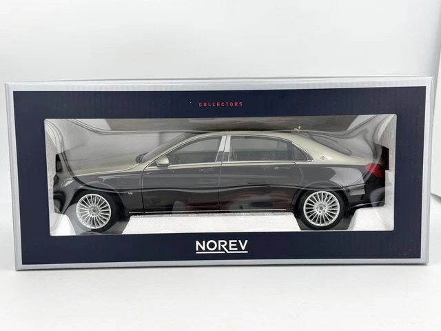 Almost Real 1/18 Maybach Benz S680 2021 - Noir/Argent, Intérieur Rouge - Neuf