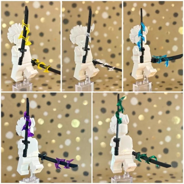 🌟Custom🌟 a pair of five element Sword beam For Lego ninjago Minifigures