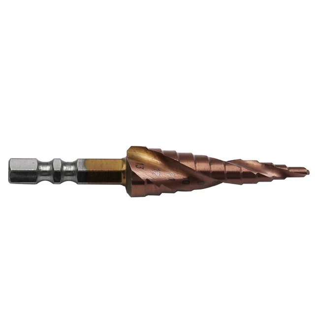 M35 Cobalt Step Drill Bit 3-13mm Step Drill 1/4 Inch Hex Shank Woodworking Bits