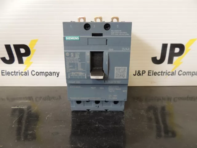 Siemens 3VA4110-6ed34-0AA0 3 Pole 100 Amp Circuit Breaker 480v