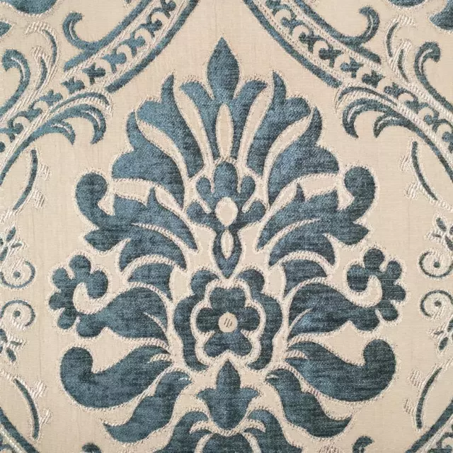 5 COLORS / Classic Floral Damask Velvet Fabric