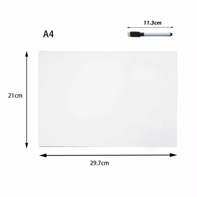 A4 A5 A3 Fridge Magnetic Whiteboard Board Pen Marker Eraser Memo Reminder Magnet 2