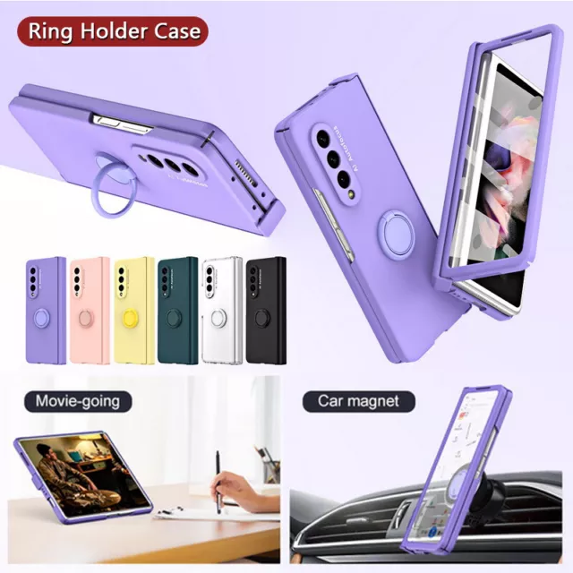 Coque Etui Antichoc Pour Samsung Galaxy Z Fold5 Fold4 3 Support bague 360 Case