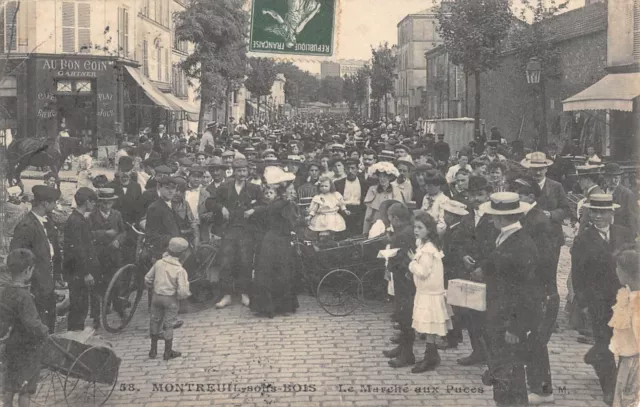 Cpa 93 Watchman Under Wood / Le March Aux Fleas