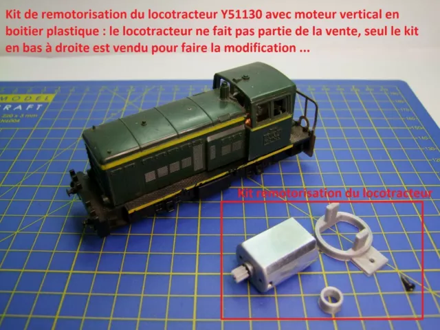 Kit Motorisation locotracteur Y51130 JOUEF HO moteur vertical en plastique