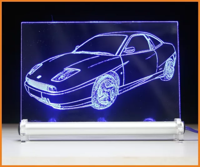 LED-Leuchtschild graviert ist Fiat Coupe  AutoGravur