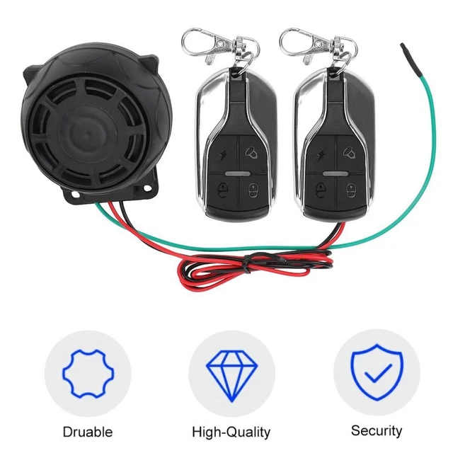 moto Dispositif d'alarme de moto Sécurité anti-vol Kit d'alarme sans fil