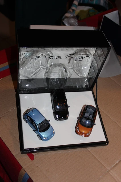 Coffret Norev 1/43 Citroën C2, C3, C3 Pluriel, Occasion Boîte état Mint