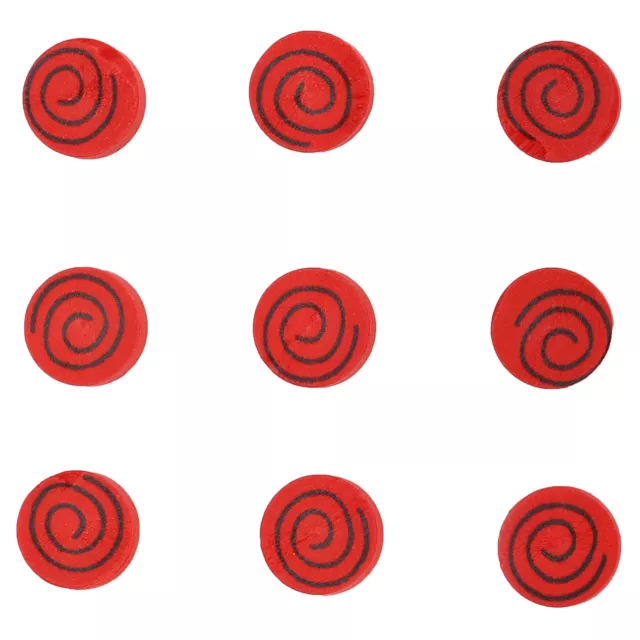 200x Wood Circles 15mm DIY Red Wooden Coins For Projects Board Game Pieces ▷