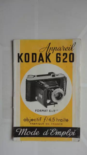 Notice D'utilisation Mode D'emploi Appareil Photo Kodak 620