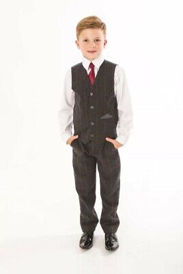 Boys Suits Boys Wedding Suit Tweed Waistcoat Suit Page Boy Baby Formal Party New