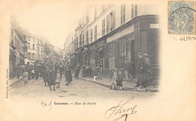 Cpa 95 Gonesse Rue De Paris