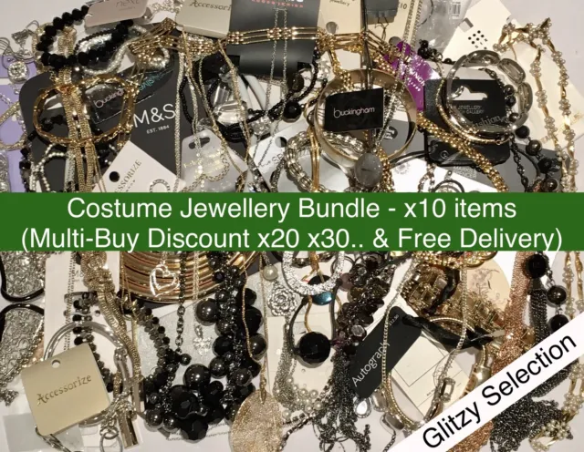 Bundle Costume Jewellery x10 Items New/Unworn STOCK CLEARANCE Job Lot Selection