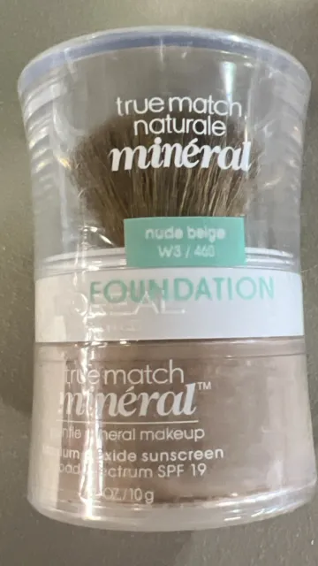 LOreal Paris True Match Mineral Foundation Powder Makeup W3 460 Nude Beige