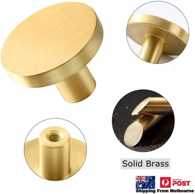 Kitchen Knobs Cabinet Pulls Handles Cupboard Drawer Door Furniture Solid Brass