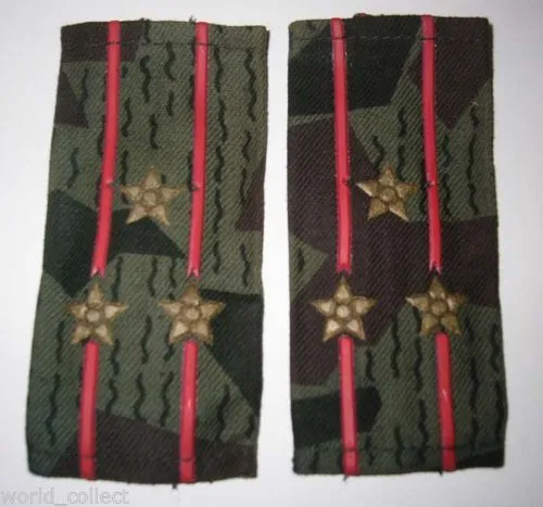 Rare Bulgarian army communist colonel camouflage uniform shoulder straps boards