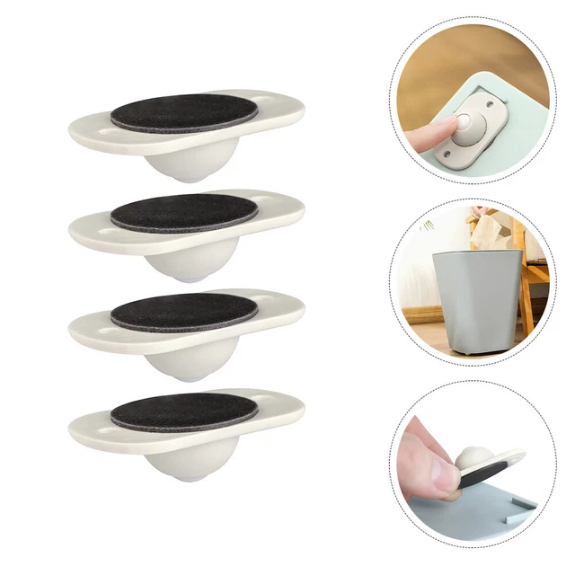 4 Pcs Storage Box Pulley Slide Box Caster Wheel Furniture Casters Mini