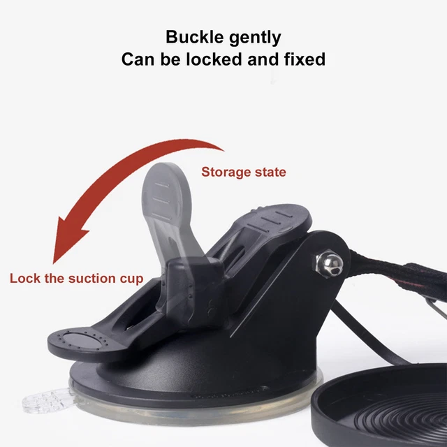 Securing Hook Car Strap Suction Cup Hook With Safety Hooks Strong PD