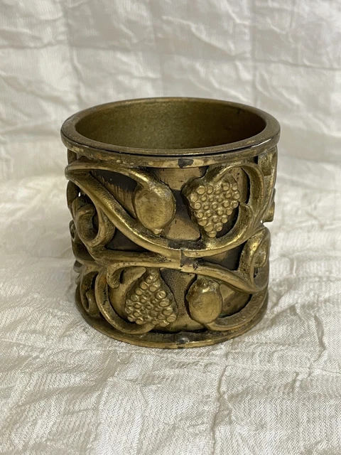 A.N. Oppenheimer Brass Shabbat Votive Candle Holder Israel Vintage