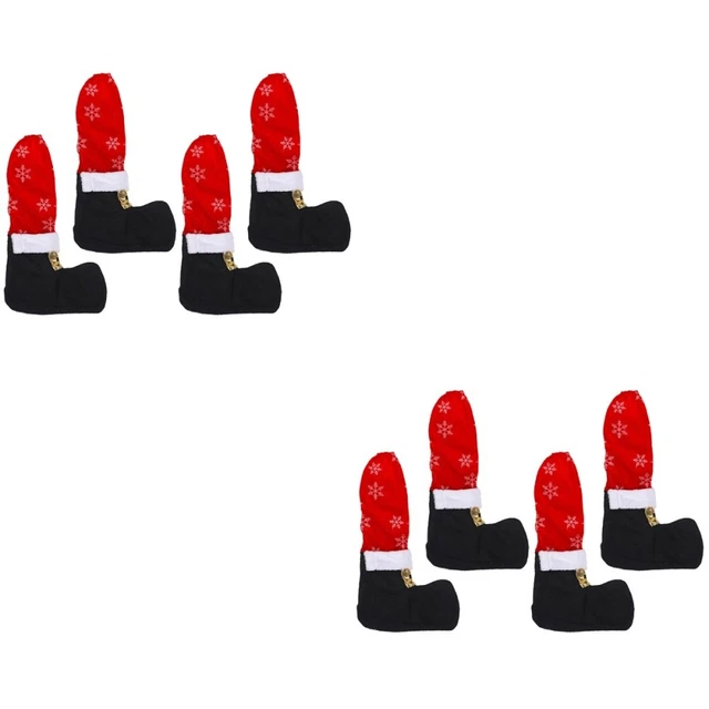 8 Pcs De Pied Jambe Chaise Noël Manchons Pieds Table Décorations