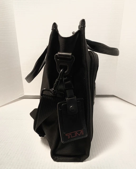 TUMI Alpha 2 Slim Portfolio Laptop Sling Carry On Bag - Black Ballistic Nylon 2