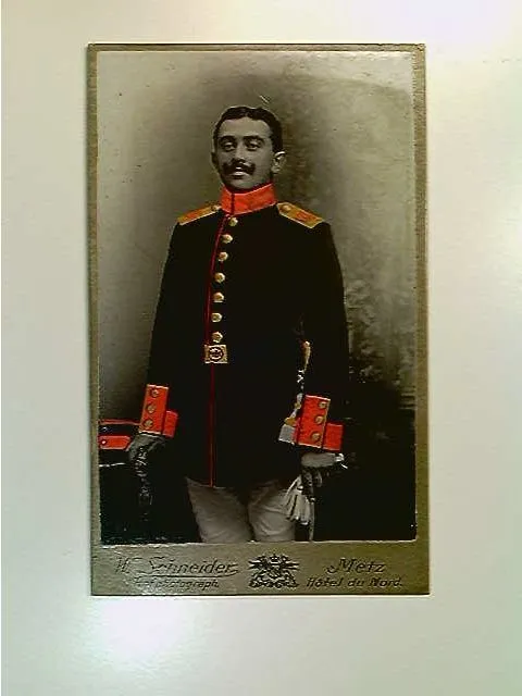 CdV Portrait, Lothr. Infanterie Regiment 174, aufgenommen in Metz, coloriert, um