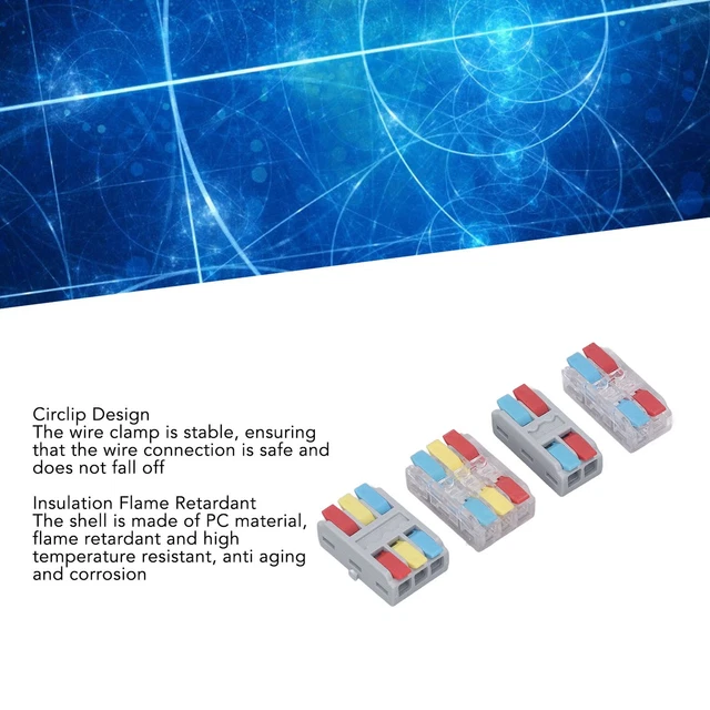 50 Pièces Connecteur De Fil Rapide 250V 32A Connecteurs De Fil à Levier