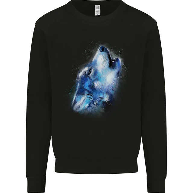 A Wolf Watercolour Kids Sweatshirt Jumper