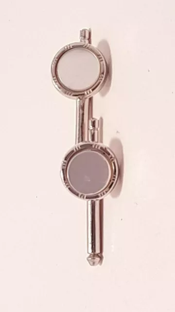 White on Silver Tone Tuxedo Shirt Studs Replacements Formal
