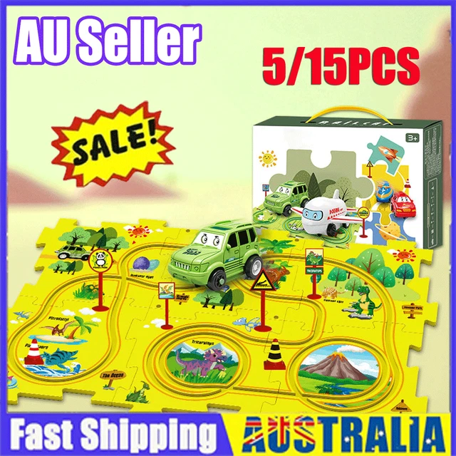 5/15X DIY Car Track Puzzle Play Set Preschool Educational Montessori Toy for Kid