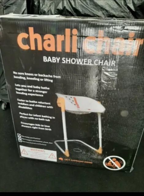 Baby Shower Chair - White/Orange Bath Chair 2