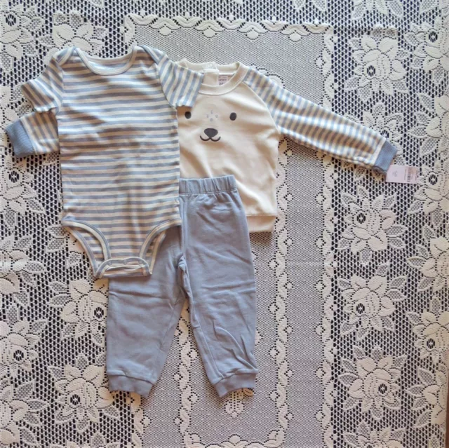 Baby Boy Carter's 3-Piece Polar Bear Pullover, Pants & Bodysuit 24 Months NWT *