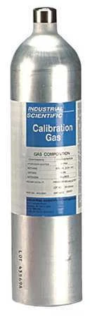 Industrial Scientific 18102996 Calibration Gas,103L,Hydrogen,1020 Psi