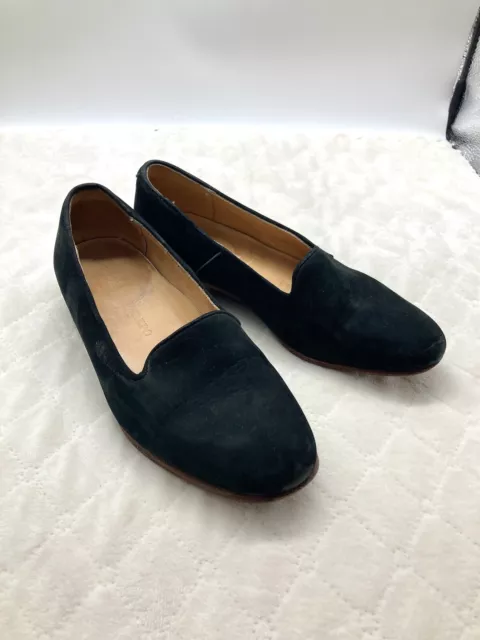 Dieppa Restrepo Leon black loafers flats shoes 6.5 leather suede/nubuc Womens