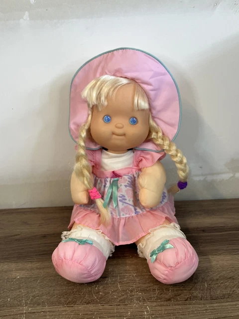 Fisher Price Puffalump Kids Doll Vintage Nylon Parachute Girl Blonde Plush 4051