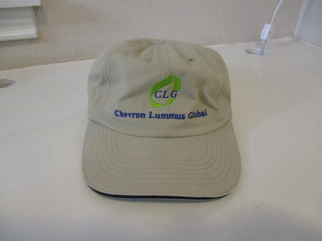 Chevron Lummus Global Adjustable Back Baseball Cap Hat Beige