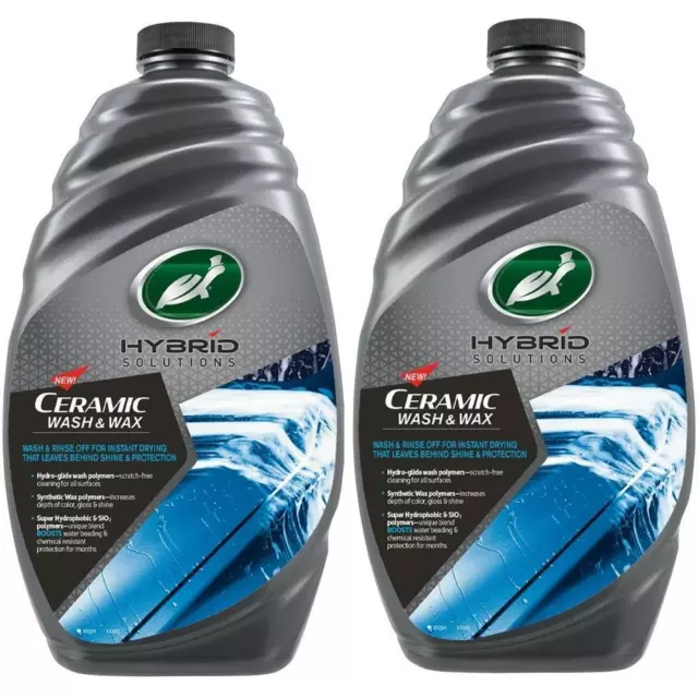 Turtle Wax Hybrid Solutions 53340 Ceramic Wash & Wax Cleaning  2 x 1.4L