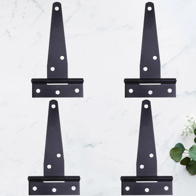 4 PCS Metal Door Hinges T-strap Shed Hinge Heavy Duty Hinge Vintage Decor Belt