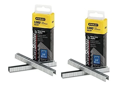 Stanley Sharpshooter Staples TRA706T 3/8 Inch Leg Length, 1000/Box, Pack of 2
