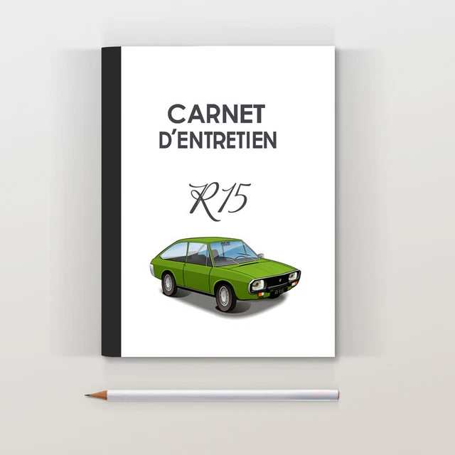 Carnet d'entretien R15 Renault 15 verte